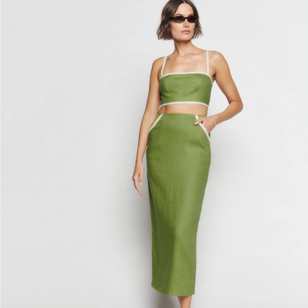 Reformation Elena Linen Two Piece